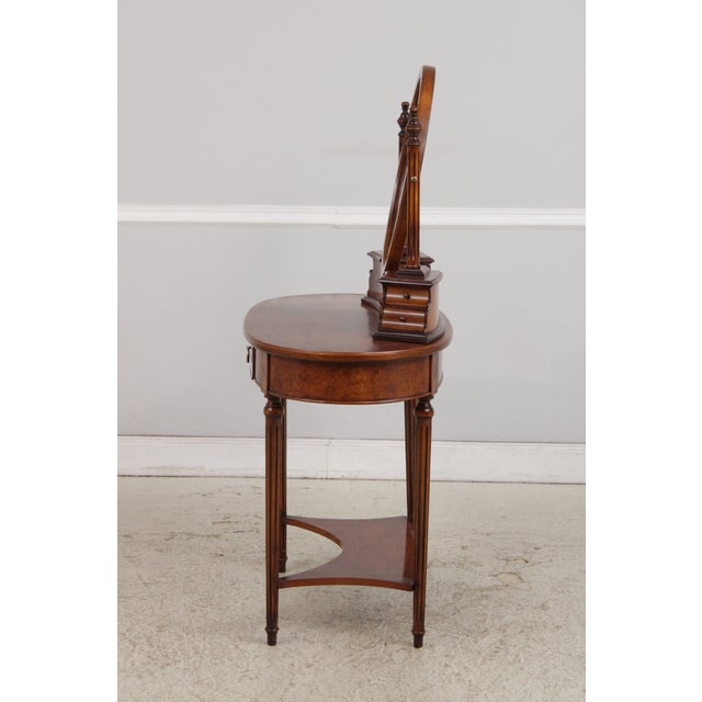 Rho Mobili Louis XVI Inlaid Vanity Dressing Table For Sale - Image 4 of 17