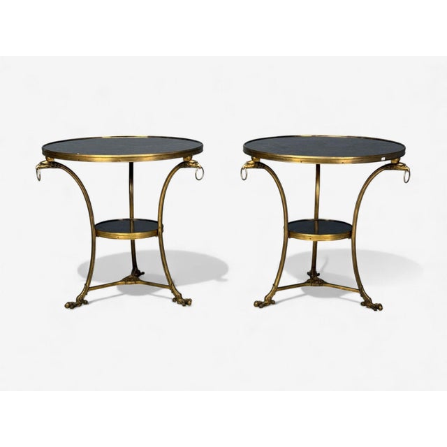 19th Century Louis XVI Style, Bronze, Marble, Ormolu Mounted Gueridons, France, 19th C. For Sale - Image 5 of 18