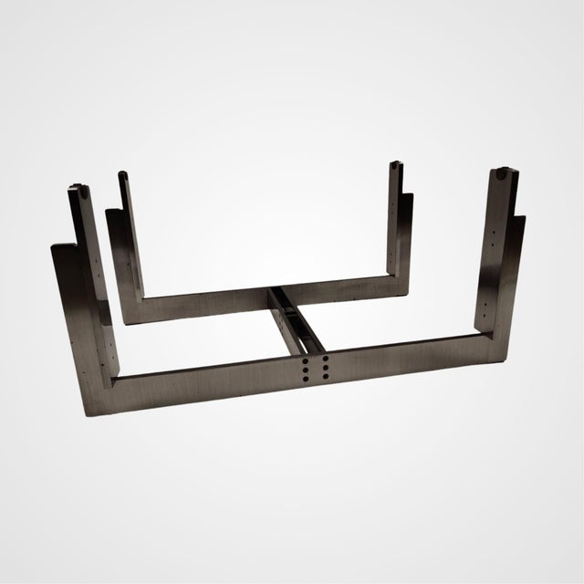 Metal Florian Low Table by Carlo Scarpa in Glass and Steel, 1973 For Sale - Image 7 of 11