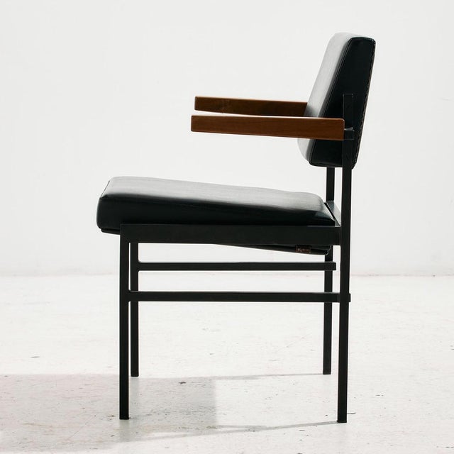 Black Metal Frame Armchair For Sale - Image 8 of 18