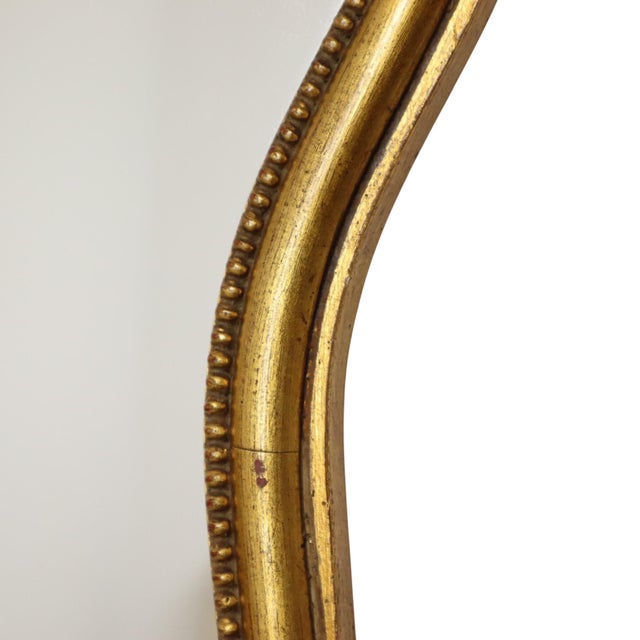 Gold French Wall Mirror in Golden Wood For Sale - Image 8 of 15