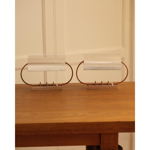 Metal Vintage Metal Table Lamps, Italy, 1920s, Set of 2 For Sale - Image 7 of 11