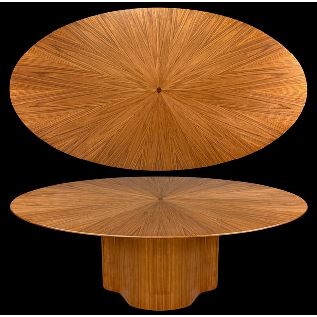 Not Yet Made - Made To Order New 84" Oval Dining Table in Walnut by Aaron Saxton For Sale - Image 5 of 6