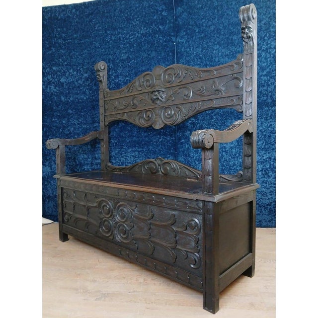 Italian Renaissance Style Wooden Chest For Sale - Image 6 of 8
