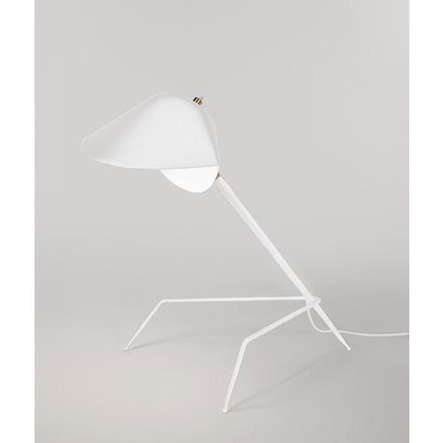 Mid-Century Modern White Tripod Lamp from Serge Mouille For Sale - Image 3 of 6