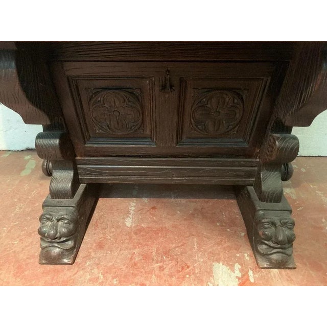 Console Table in Carved Oak For Sale - Image 3 of 15