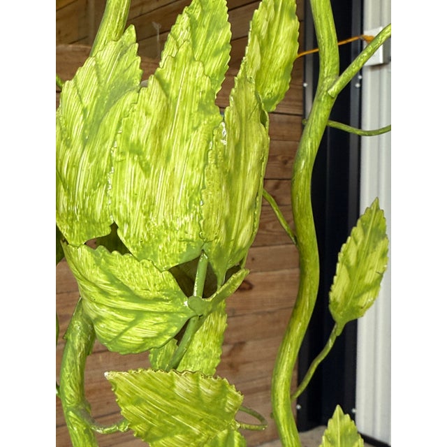 Mid-20th Century Italian Tole Lemon Espalier Tree Wall Light For Sale - Image 4 of 12