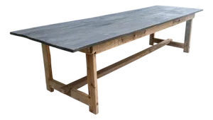 144" - French Farmhouse Table With Drawers on Both Sides
