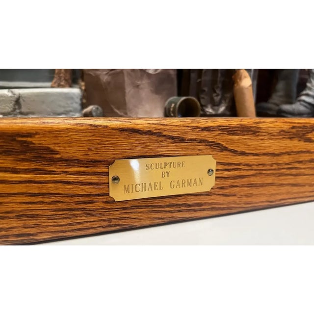 1975 Sculpture CityScapes "Yesterday;s News" by Michael Garman For Sale - Image 10 of 12