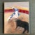 Original Vintage Abstract Modernist Bull Fighter Painting For Sale - Image 4 of 4