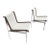Mid-Century Modern Outdoor Patio Armless Pair of Chairs Attributed to Richard Schultz for Knoll, c.1966 For Sale
