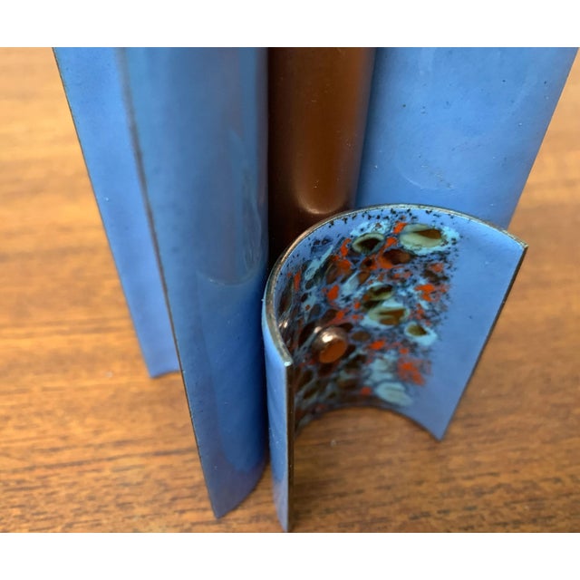 Vintage Enamel Candleholder For Sale - Image 4 of 18