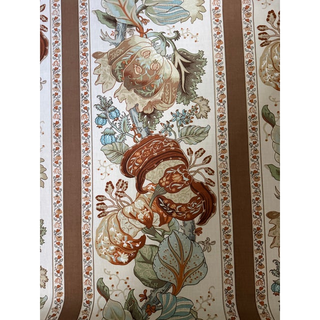 Brunschwig & Fils La Portugaise Cot/Lin Prt Brown Stripe Fabric 3 1/2 yards LA PORTUGAISE COT/LIN PRT BROWN STRIPE Fabric...