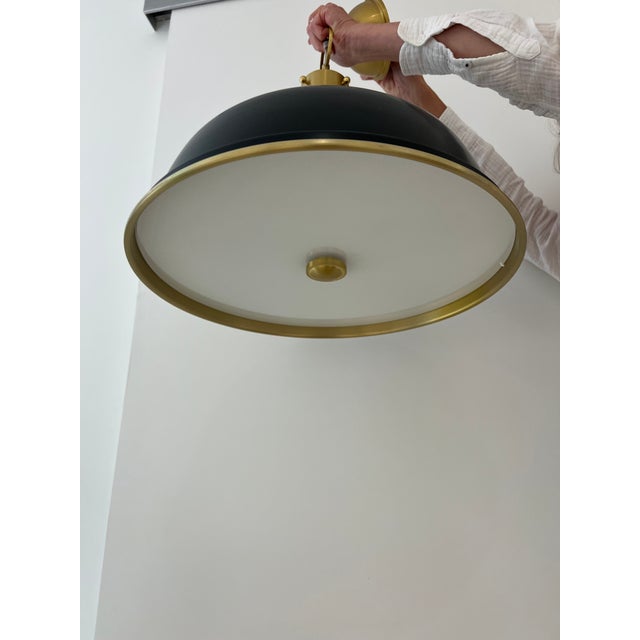 2020s Hudson Valley Painted No 1 Pendant Light Navy For Sale - Image 5 of 6