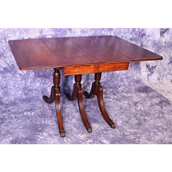 1930 Duncan Phyfe Antique Mahogany Drop Leaf Dining Table Chairish