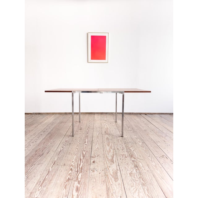 Mid-Century Dining Table in Teak and Chrome by Wilhelm Renz For Sale - Image 6 of 18