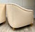 Pair of Vintage Curved Barrel Chairs in Pale Apricot Linen Blend For Sale - Image 14 of 16