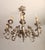 Vintage Louis XV Silvered Hand-Painted Carved Wood Eight-Arm Chandelier with Floral Motifs, Italy, 1920s For Sale - Image 6 of 18