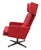 Black Red Leatherette Swivel Armchair, 1970s For Sale - Image 8 of 14