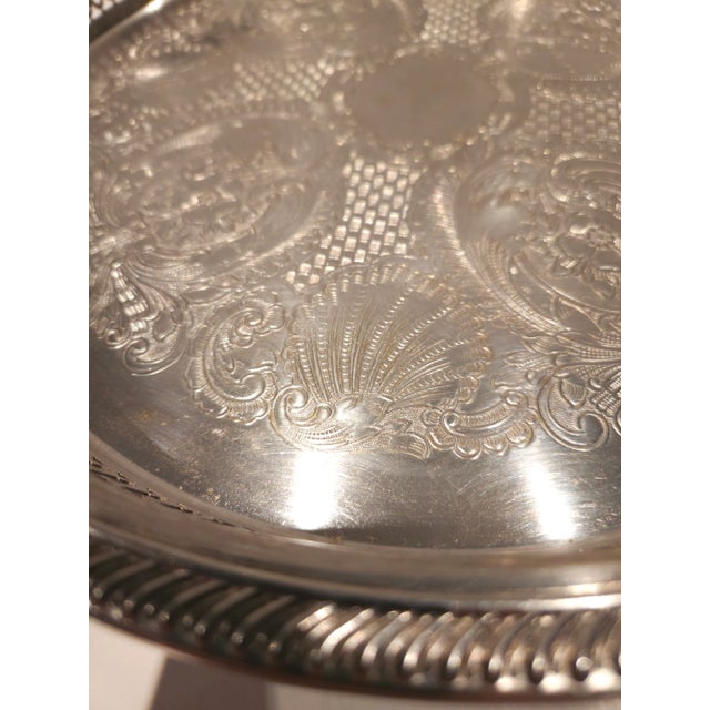 Metal Vintage W.M.W. Rogers Silverplate Tray For Sale - Image 7 of 12