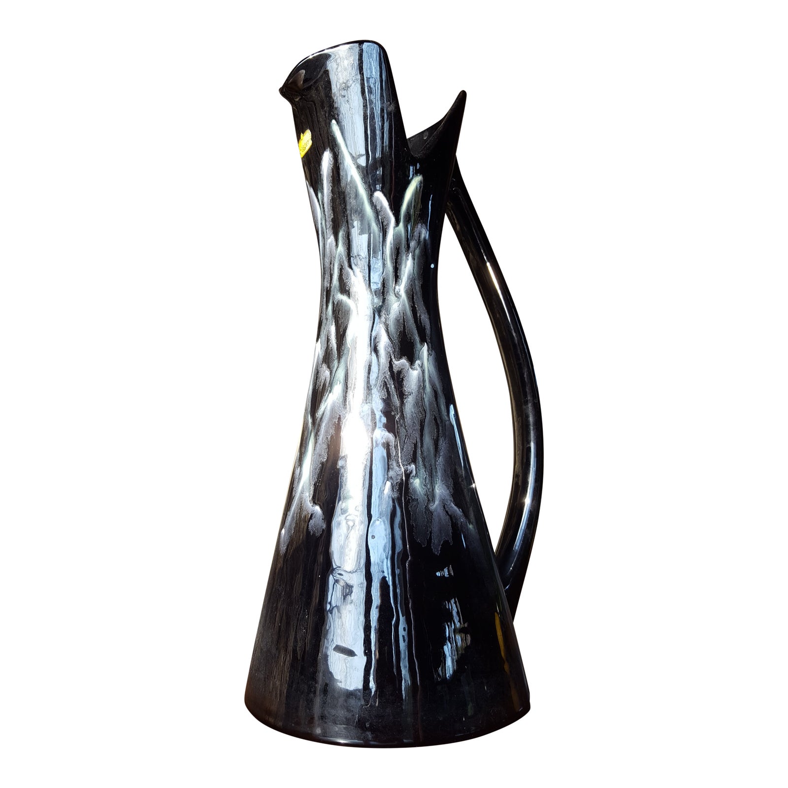Vintage Royal Haeger Glossy Black Pitcher Vase Chairish