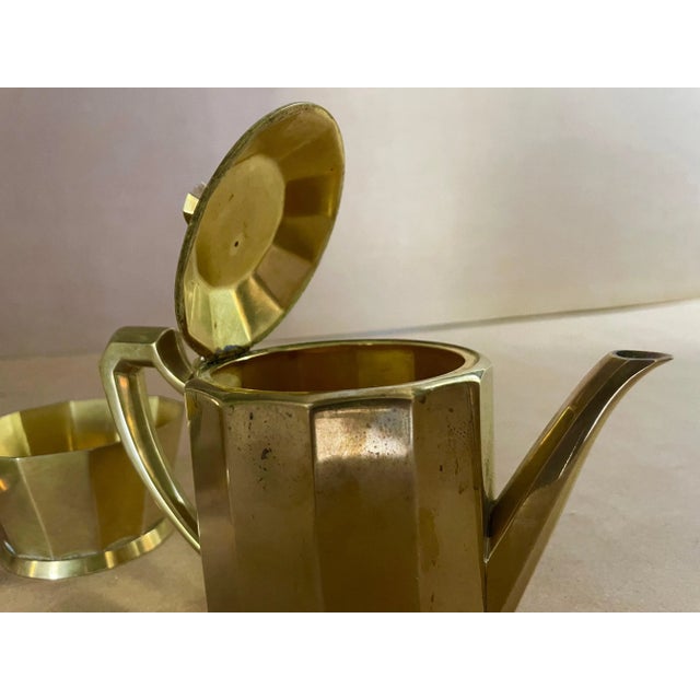 Art Deco France Oreum Coffee and Sugar Pot, 1940s, Set of 3 For Sale - Image 6 of 12