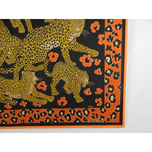 Blocked Cotton Batik Textile Art - Leopards For Sale - Image 4 of 10