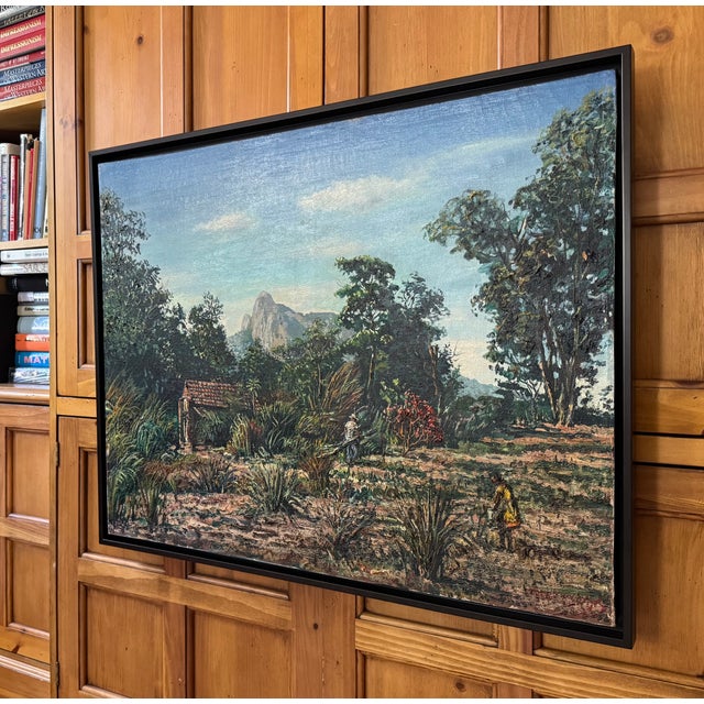 Pair 1960s Mid-Century Rio De Janeiro Landscapes (2) by Willem v. Dyk, Framed For Sale - Image 9 of 10