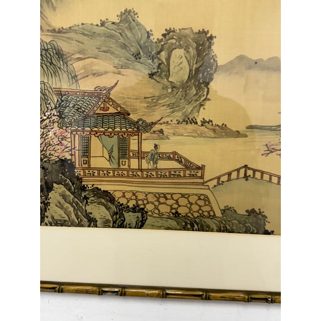 Mid 20th Century Vintage Chinese Landscape Art Work For Sale - Image 5 of 12