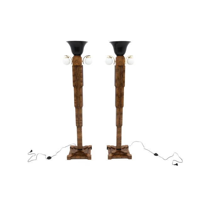 Art Deco Style Floor Lamps, Poland, 1940s, Set of 2 For Sale - Image 9 of 9