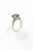 Cushion Shaped 2.78 Carat Tsavorite Garnet Diamond Platinum Ring size 4.5 For Sale - Image 9 of 9