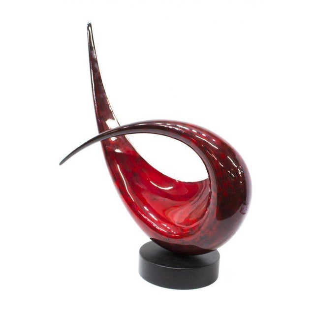 High Gloss Lacquered Abstract Sculpture, LP Designs Chairish