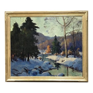 "Winter Stream" by Harry R. Townsend (1885-1968), Hoosier Salon C. 1925-1930 For Sale