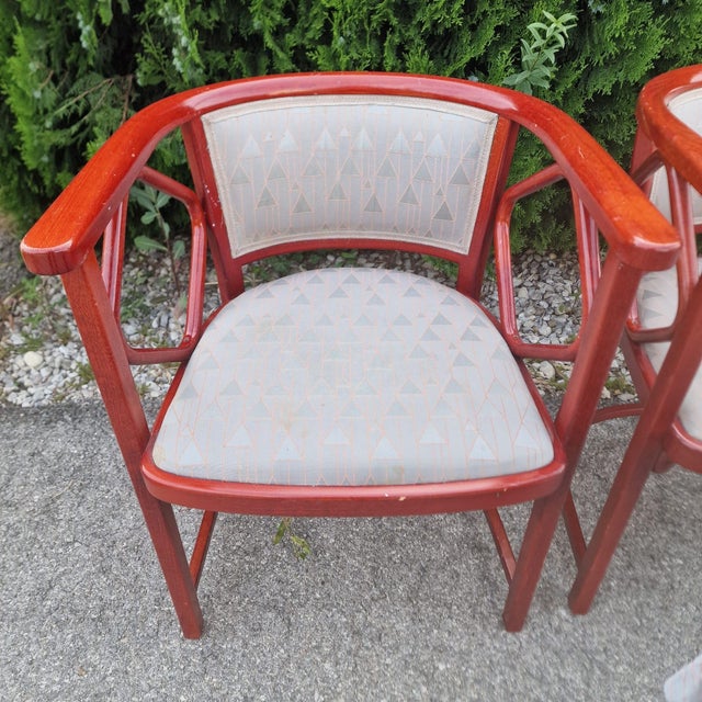 1980s Fledermaus Dining Set in the style of Josef Hoffmann for Thonet, Vienna, 1987, Set of 6 For Sale - Image 5 of 18