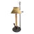 Mid 20th Centur French Provincial Louis XVI Brass Bouillotte Lamp With Yellow Tole Shade For Sale