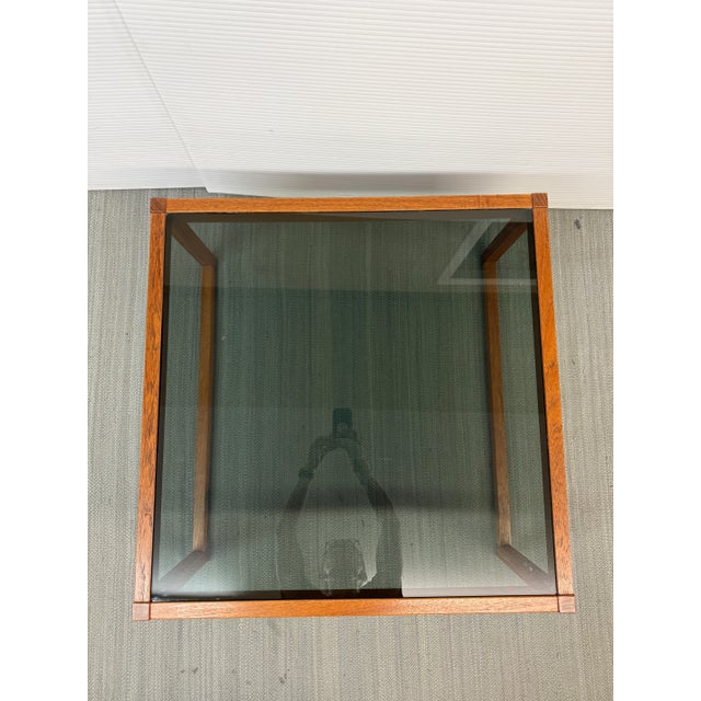 Mid 20th Century Teak + Smoked Glass Coffee Table For Sale - Image 12 of 12