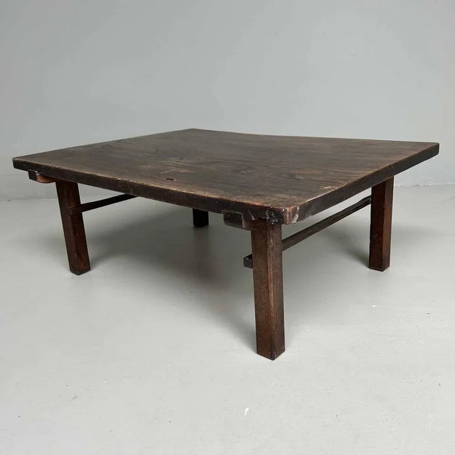 Taishō Period Minimalist Low Wooden Table, Japan, 1920s For Sale - Image 12 of 12