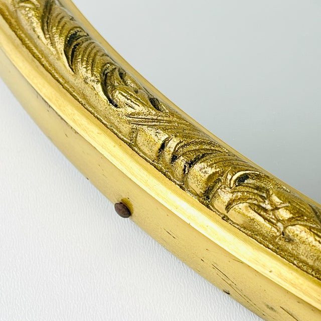 1950s Vintage Mirror in Brass Frame, Italy, 1950s For Sale - Image 5 of 14