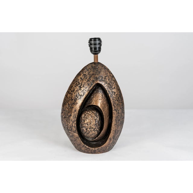Bronze Sculptural Lamp by Fernand Dresse, 1970s For Sale - Image 6 of 8