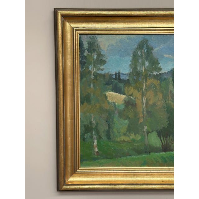 Olof Larsson, Lush Landscape, 1960s, Oil on Panel, Framed, Framed For Sale - Image 10 of 18