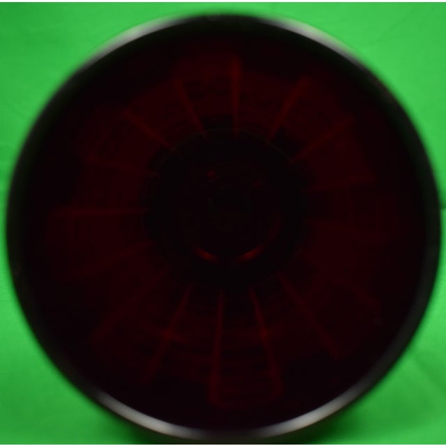 1930s Ruby Glass Cocktail Shaker W/ 8 Recipes & Chrome Lid/ Spout For Sale - Image 4 of 8