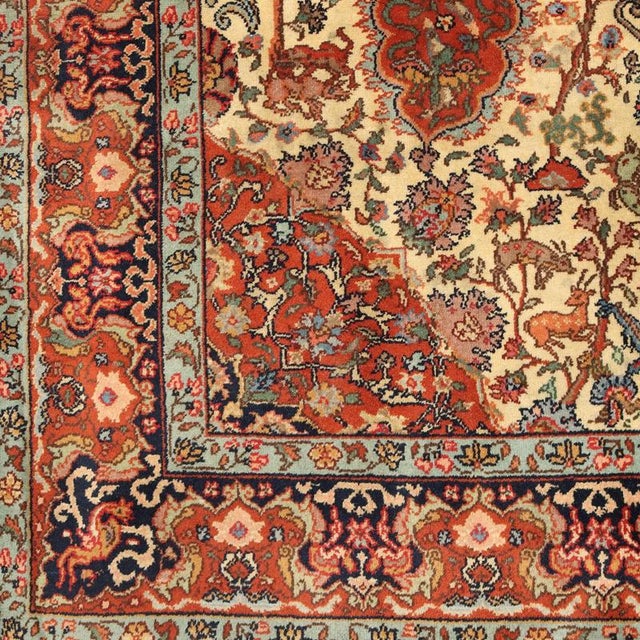 Textile Vintage Indian Jaipur Rug For Sale - Image 7 of 10