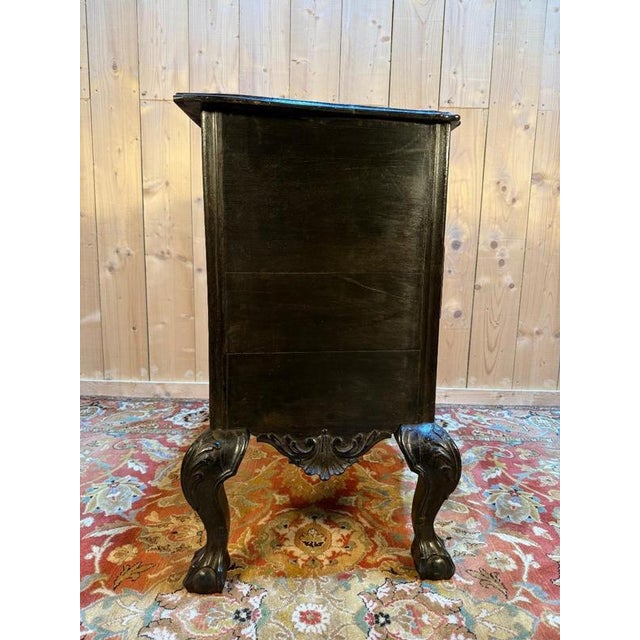 Wood Portuguese Chest of Drawers in Blackened Wood For Sale - Image 7 of 9