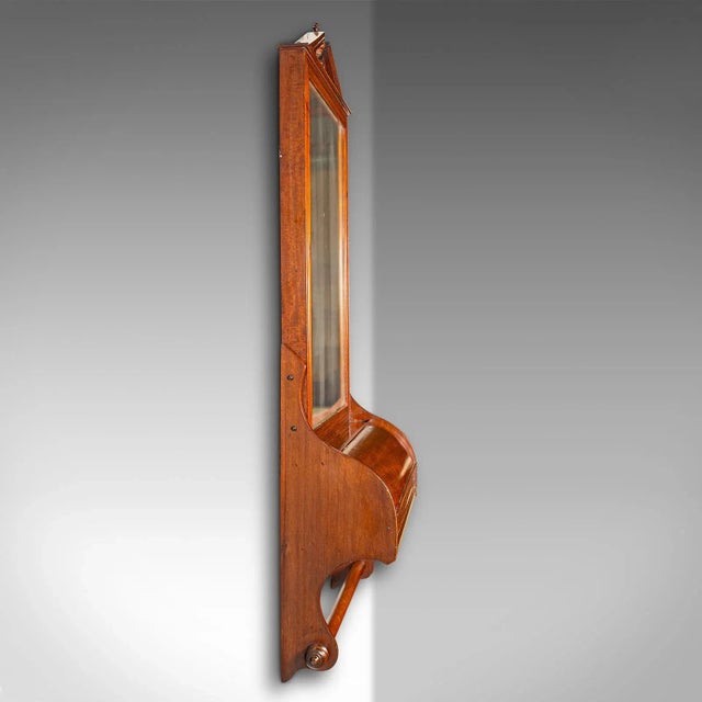 1880's Antique Valet Mirror With Glove Box For Sale - Image 9 of 9