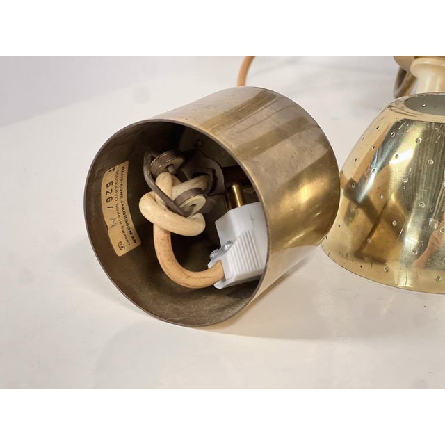 T 526 Chandelier in Brass and Wood Markaryd by Hans-Agne Jakobsson for Hans-Agne Jakobsson Ab Markaryd, 1960s For Sale - Image 6 of 12