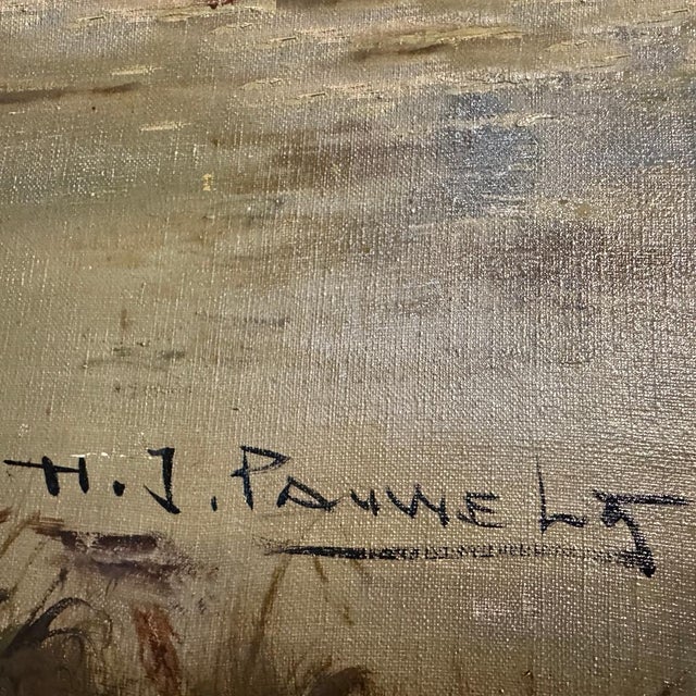 Antique Framed Oil Painting on Canvas by Henri J. Pauwels (1903-1983) For Sale - Image 11 of 18