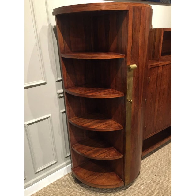 French Art Deco Rosewood Desk and Bookcase For Sale - Image 9 of 10