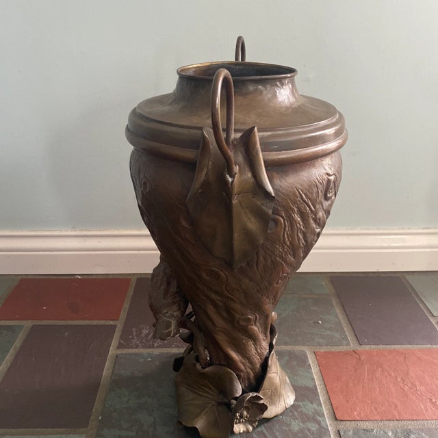 19th Century Figural Bird Copper Bronze Urn For Sale - Image 10 of 13