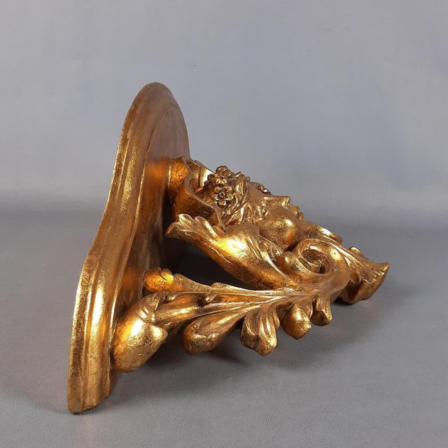 1960s Large Gilded Shelf with Putto Head, 1960s For Sale - Image 5 of 14