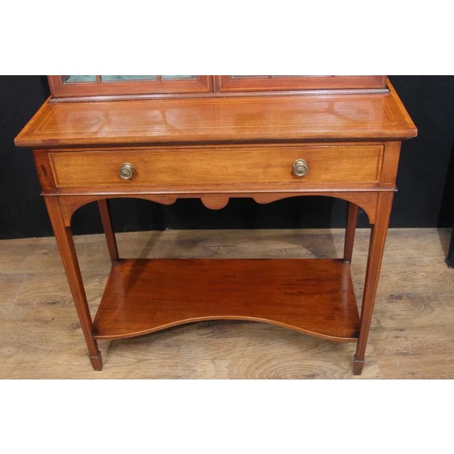 Antique Edwardian Sheraton Cabinet For Sale - Image 10 of 15